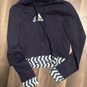 Adidas crop top hoodie